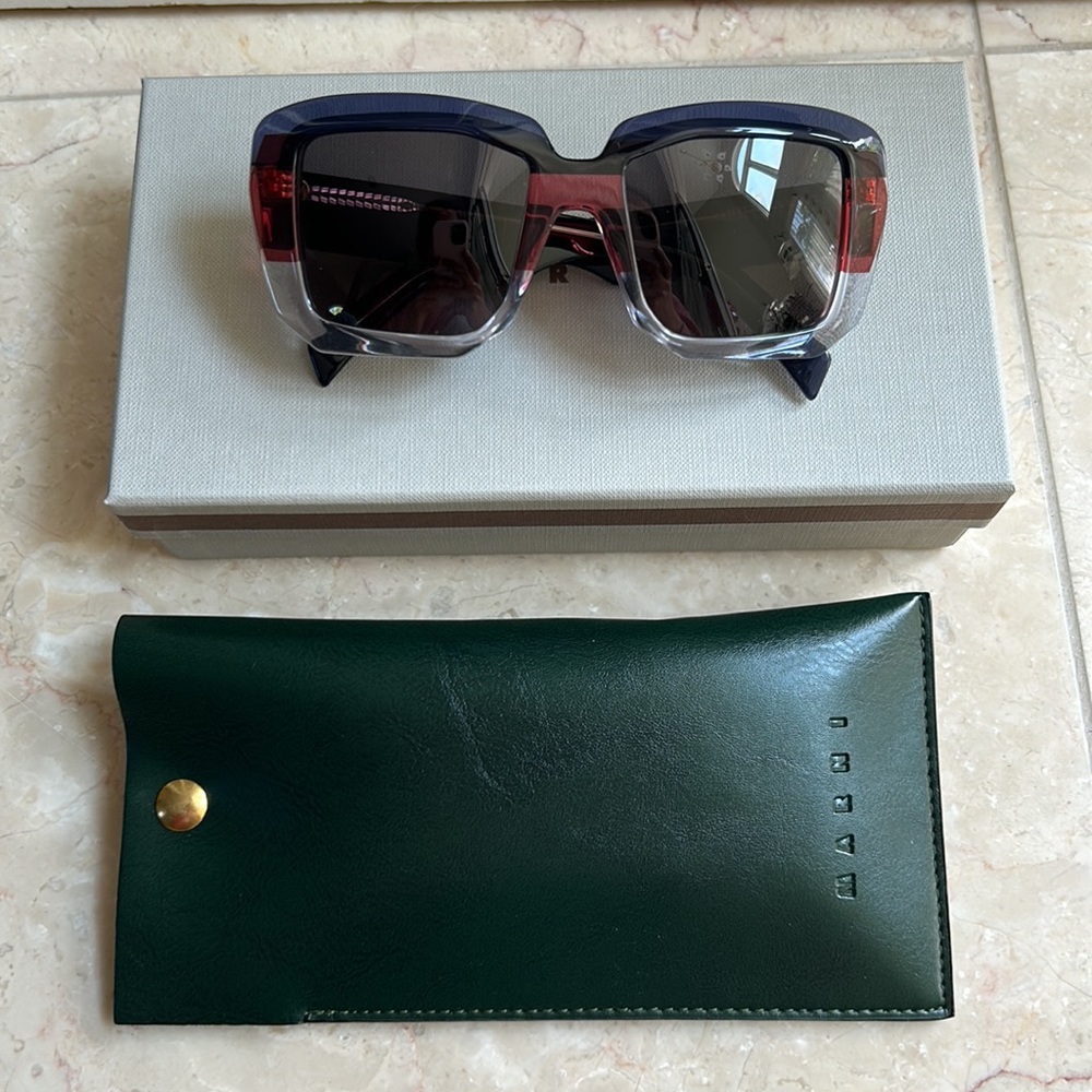 Marni Me632s Colorblock Rectangular Sunglasses - image 7